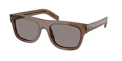 Prada Pr B12s 28i03d Men's Sunglasses Brown Size 55