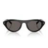 Prada Womens Black Pr B15s Oval-frame Acetate Sunglasses In Black