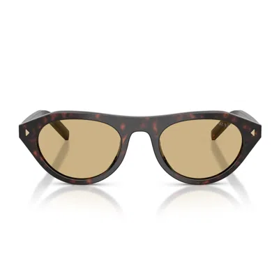 Prada Pr B15s 17n70r Root Tartarugato Sunglasses In Brown