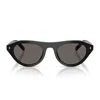 Prada Womens Black Pr B15s Oval-frame Acetate Sunglasses In Black
