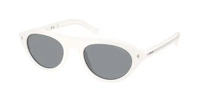 Prada Pr B15sf Vestibilità Orientale 17k80r Occhiali Da Sole Bianchi Per Donna