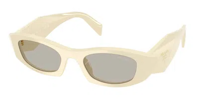 Prada Pr B16s 21d5j2 Occhiali Da Sole Bianchi Per Donna In Neutral