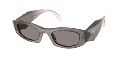 Prada Pr B16sf Vestibilità Orientale 20f80q Occhiali Da Sole Grigi Per Donna In Gray