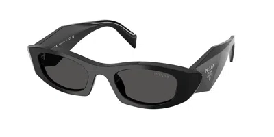 Prada Pr B16sf Vestibilità Orientale 16k08z Occhiali Da Sole Neri Per Donna In Black