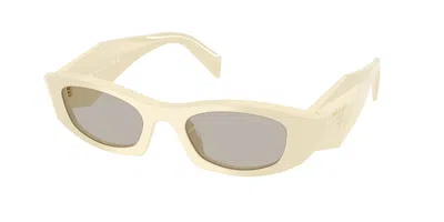 Prada Pr B16sf Vestibilità Orientale 21d5j2 Occhiali Da Sole Bianchi Per Donna