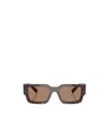 Prada Rectangle-frame Sunglasses In Brown