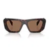Prada Womens Pr B18s Square-frame Acetate Sunglasses Brown In Multi