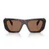 Prada Womens Pr B18s Square-frame Acetate Sunglasses Brown In Brown