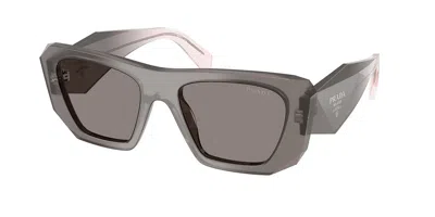Prada Pr B18sf Vestibilità Orientale 20f80q Occhiali Da Sole Grigi Per Donna In Gray