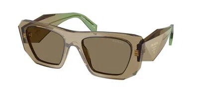 Prada Pr B18sf Vestibilità Orientale 29e90f Occhiali Da Sole Marroni Per Donna In Brown