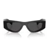 Prada Symbole Rectangular-frame Sunglasses In Black