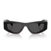Prada Symbole Rectangular-frame Sunglasses In Black