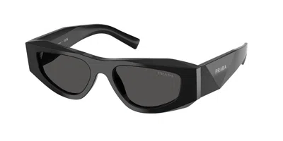 Prada Pr B19sf Vestibilità Orientale 16k08z Occhiali Da Sole Neri Per Uomo In Black