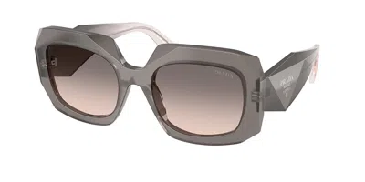 Prada Pr B23sf Vestibilità Orientale 20f70s Occhiali Da Sole Grigi Per Donna In Gray