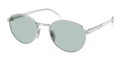 Prada Pr B51s 1bc40n Men's Sunglasses Silver Size 53