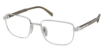 Prada Pr B51v 11u1o1 Occhiali Da Vista Argentati Per Uomo (solo Montatura) In Silver