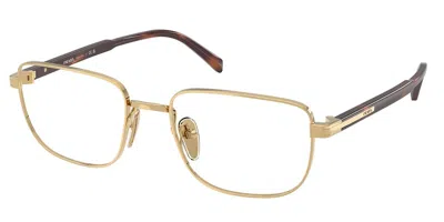 Prada Pr B51v 5ak1o1 Occhiali Da Vista Oro Per Uomo (solo Montatura) In Gold