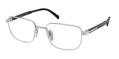 Prada Pr B51v Men's Glasses, Silver, Size 55 In Pattern