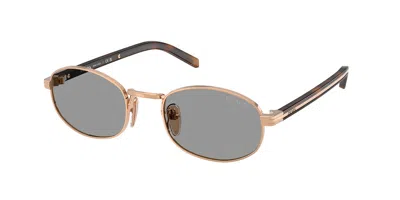 Prada Pr B53s Svf50q Women's Sunglasses Gold Size 52 In Brown