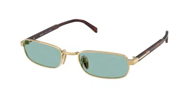 Prada Pr B54s 5ak40k Occhiali Da Sole Oro Per Uomo In Green