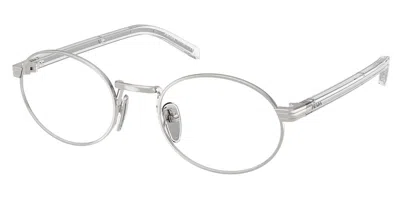 Prada Pr B55v 1bc1o1 Occhiali Da Vista Argentati Per Donna (solo Montatura) In Silver