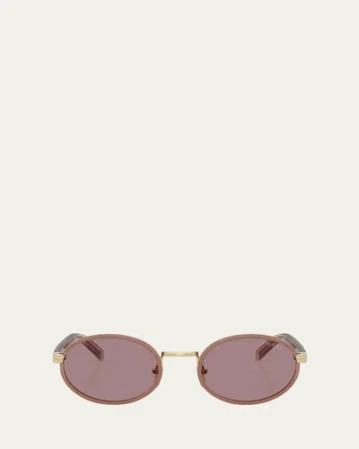 Prada Woman Sunglass Pr B56s In Light Purple Brown