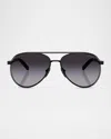 Prada Pr B57s Aviator Steel Sunglasses In Black