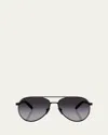 Prada Pr B57s Aviator Steel Sunglasses In Black