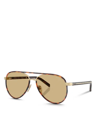 PRADA PR B57S AVIATOR SUNGLASSES, 59MM