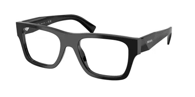 Prada Pr C01v 16k1o1 Occhiali Da Vista Neri Per Uomo (solo Montatura) In Black
