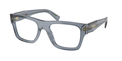 Prada Pr C01v 17t1o1 Men's Glasses Blue Size 52 - Free Lenses - Blue Light Block Available In Gray