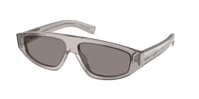 Prada Pr C02sf Vestibilità Orientale 10j80q Occhiali Da Sole Grigi Per Uomo In Gray