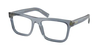 Prada Pr C03v 17t1o1 Occhiali Da Vista Blu Per Uomo (solo Montatura) In Gray