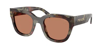 Prada Pr C04s 22f90q Occhiali Da Sole Tartarugatishell Per Donna In Brown
