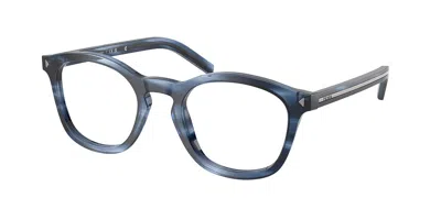 Prada Pr C04v 26f1o1 Men's Glasses Blue Size 51 - Free Lenses - Blue Light Block Available