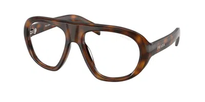 Prada Pr C05s 20d08n Occhiali Da Vista Tartarugatishell Per Donna (solo Montatura) In Brown