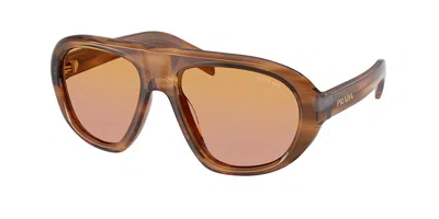 Prada Pr C05s 25o04n Women's Sunglasses Brown Size 57