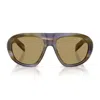 Prada Pr C05s 23g70g Laguna A Righe Glasses In Brown