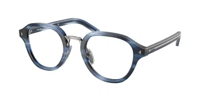 Prada Pr C05v 26f1o1 Men's Glasses Blue Size 50 - Free Lenses - Blue Light Block Available