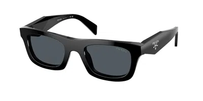 Prada Pr C06sf Vestibilità Orientale 16k70b Occhiali Da Sole Neri Per Donna In Black