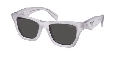 Prada Pr C07s 22g08z Occhiali Da Sole Bianchi Per Donna In Gray