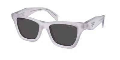 Prada Pr C07sf Vestibilità Orientale 22g08z Occhiali Da Sole Blu Per Donna In Gray