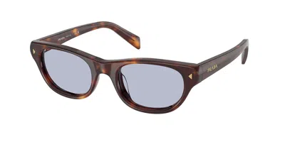Prada Pr C08sf Asian Fit 15w30x Women's Sunglasses Tortoiseshell Size 52 In Black