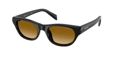 Prada Pr C08sf Asian Fit 16k10x Women's Sunglasses Black Size 52