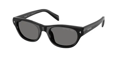 Prada Pr C08sf Asian Fit Polarized 16k90t Women's Sunglasses Black Size 52
