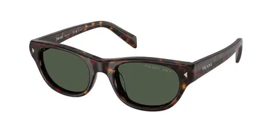 Prada Pr C08sf Asian Fit Polarized 17n90v Women's Sunglasses Tortoiseshell Size 52 In Black