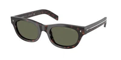 Prada Pr C09s Polarized 17n03r Men's Sunglasses Tortoiseshell Size 51 In Brown