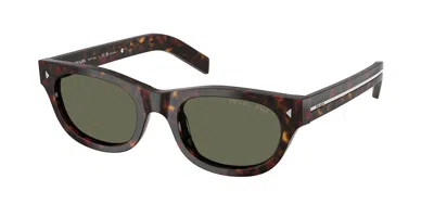 Prada Pr C09sf Asian Fit Polarized 17n03r Men's Sunglasses Tortoiseshell Size 52 In Brown