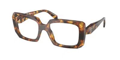 Prada Pr C09v 14l1o1 Occhiali Da Vista Tartarugatishell Per Donna (solo Montatura) In Black