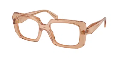 Prada Pr C09v 20h1o1 Occhiali Da Vista Marroni Per Donna (solo Montatura) In Brown